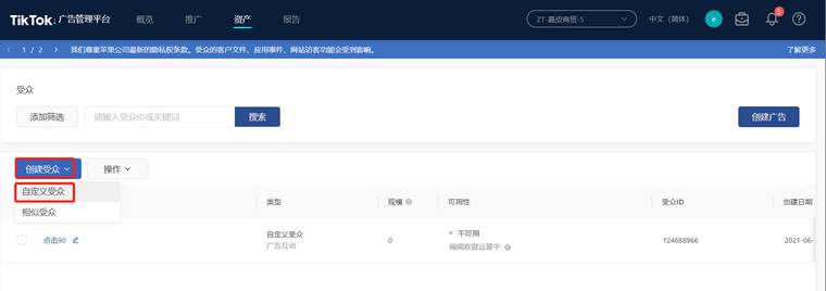 TikTok广告如何创建受众？