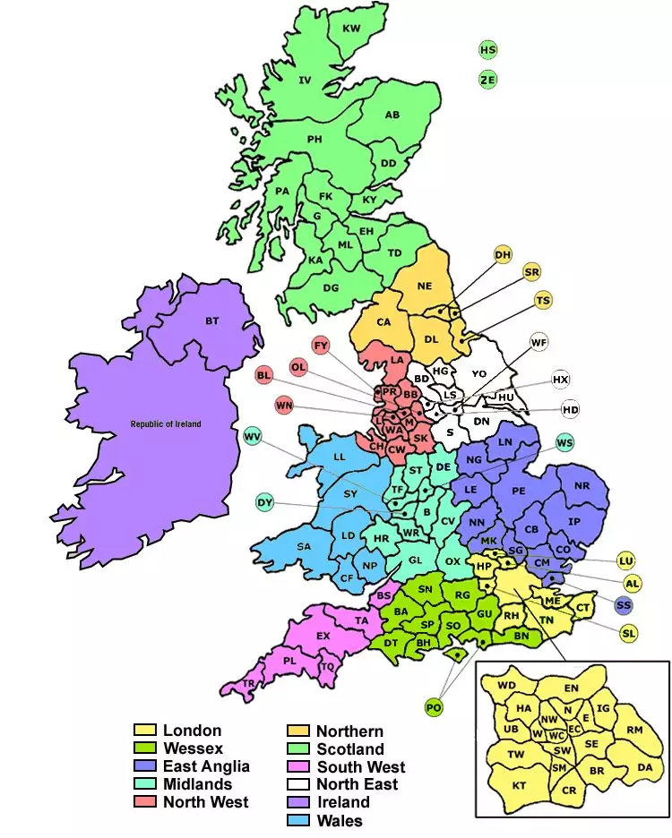 英国伦敦邮编号码是多少？ 值得收藏的各大城市主要邮编