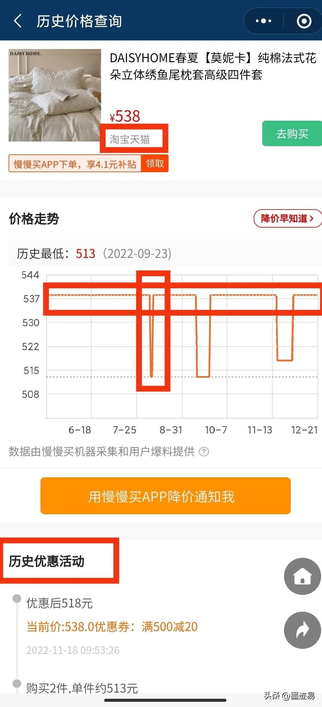 淘宝价格查询历史（电商网购平台商品历史价格变化的方法）