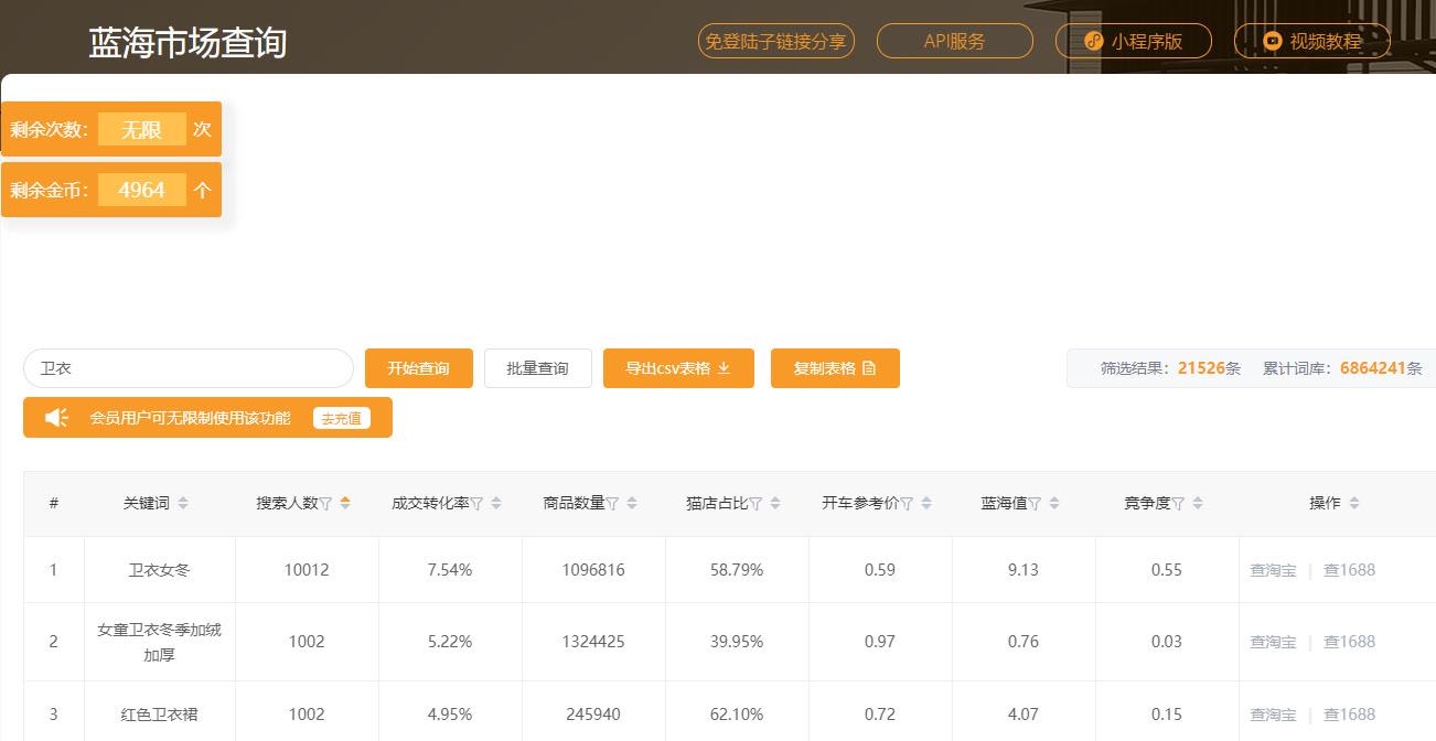 淘宝蓝海词是什么意思？电商蓝海词选品软件推荐