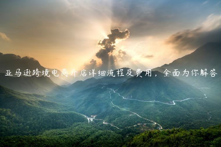 亚马逊跨境电商开店详细流程及费用，全面为你解答