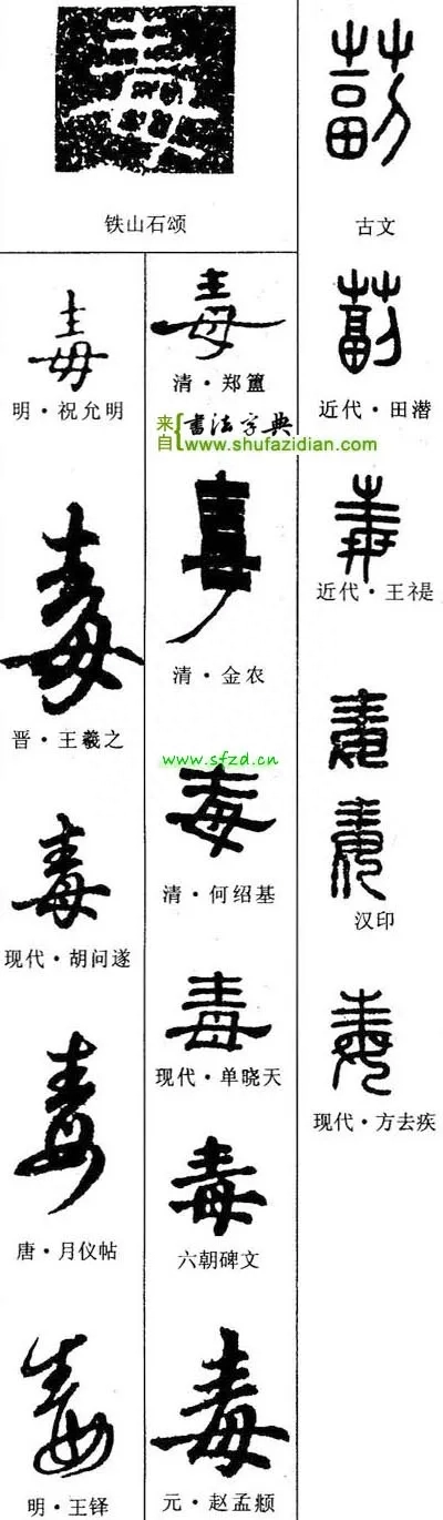 毒怎么写好看？毒字的各种写法大全